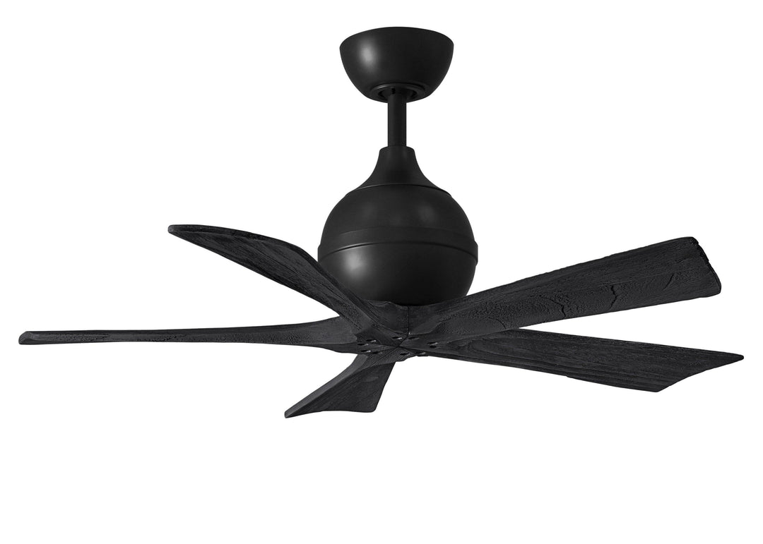 Matthews Fan Company Irene-5 Five Blade IR5 Indoor Ceiling Fans Matthews Fan Company Matte Black Matte Black 42"