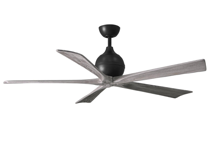 Matthews Fan Company Irene-5 Five Blade IR5 Indoor Ceiling Fans Matthews Fan Company Matte Black Barnwood Tone 60"