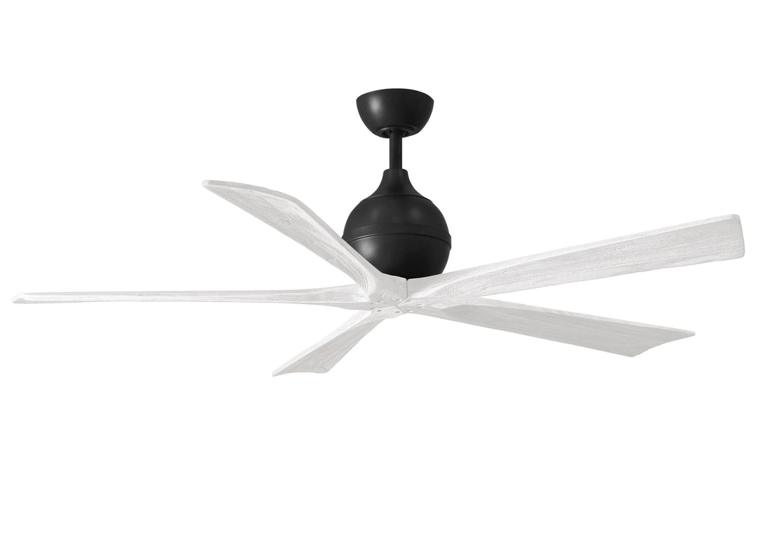 Matthews Fan Company Irene-5 Five Blade IR5 Indoor Ceiling Fans Matthews Fan Company Matte Black Matte White 60"