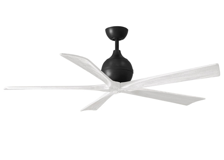 Matthews Fan Company Irene-5 Five Blade IR5 Indoor Ceiling Fans Matthews Fan Company Matte Black Matte White 60"