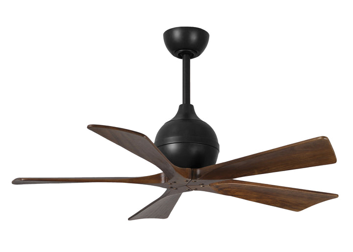 Matthews Fan Company Irene-5 Five Blade IR5 Indoor Ceiling Fans Matthews Fan Company Matte Black Walnut Tone 42"