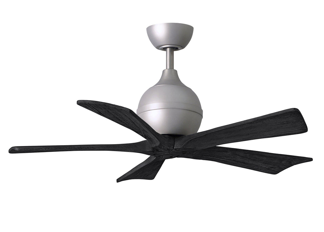 Matthews Fan Company Irene-5 Five Blade IR5 Indoor Ceiling Fans Matthews Fan Company Brushed Nickel Matte Black 42"