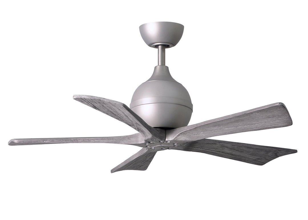 Matthews Fan Company Irene-5 Five Blade IR5 Indoor Ceiling Fans Matthews Fan Company Brushed Nickel Barnwood Tone 42"