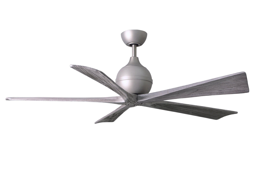 Matthews Fan Company Irene-5 Five Blade IR5 Indoor Ceiling Fans Matthews Fan Company Brushed Nickel Barnwood Tone 60"