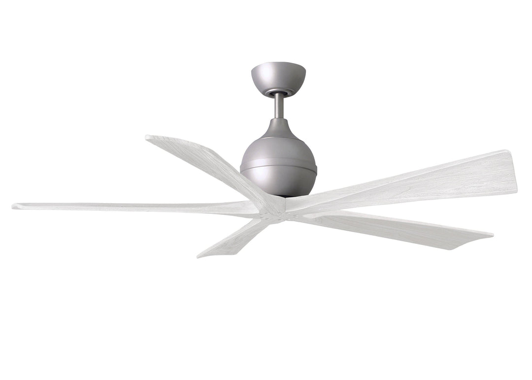 Matthews Fan Company Irene-5 Five Blade IR5 Indoor Ceiling Fans Matthews Fan Company Brushed Nickel Matte White 60"