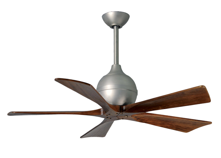 Matthews Fan Company Irene-5 Five Blade IR5 Indoor Ceiling Fans Matthews Fan Company Brushed Nickel Walnut Tone 42"