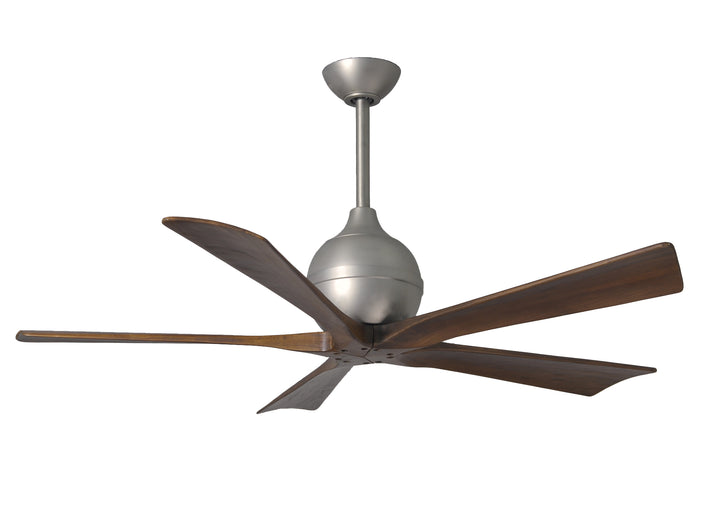 Matthews Fan Company Irene-5 Five Blade IR5 Indoor Ceiling Fans Matthews Fan Company Brushed Nickel Walnut Tone 52"