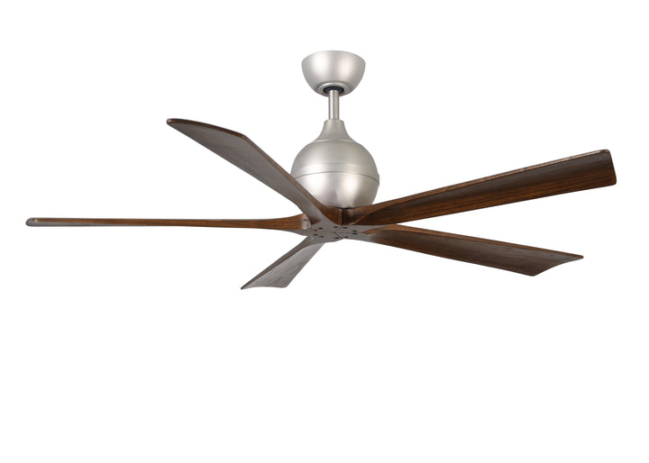 Matthews Fan Company Irene-5 Five Blade IR5 Indoor Ceiling Fans Matthews Fan Company Brushed Nickel Walnut Tone 60"