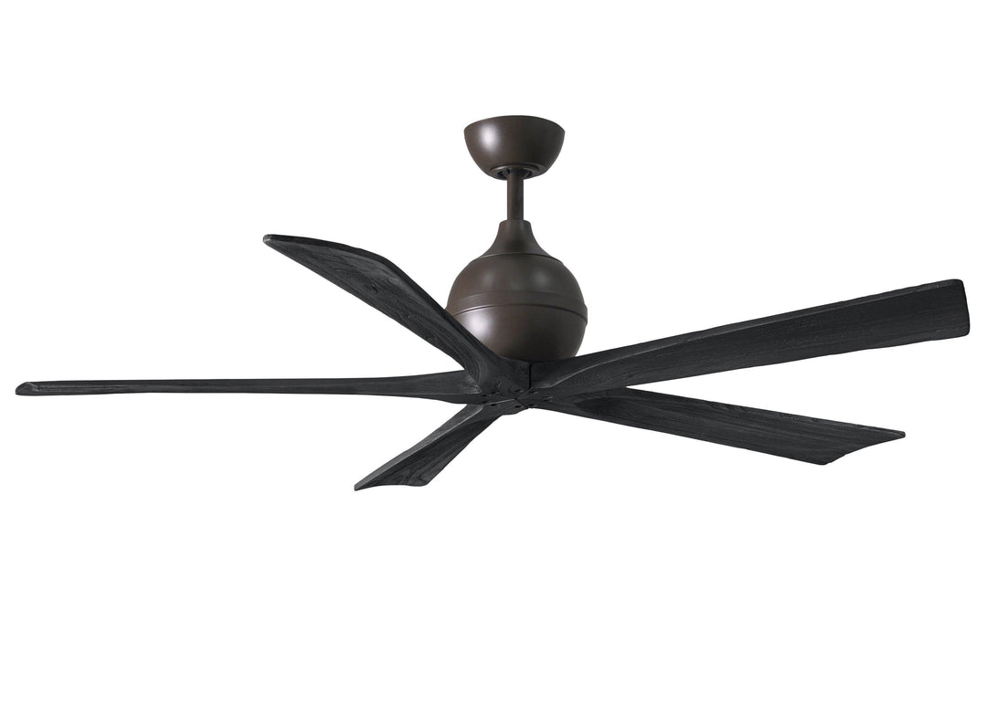 Matthews Fan Company Irene-5 Five Blade IR5 Indoor Ceiling Fans Matthews Fan Company Textured Bronze Matte Black 60"