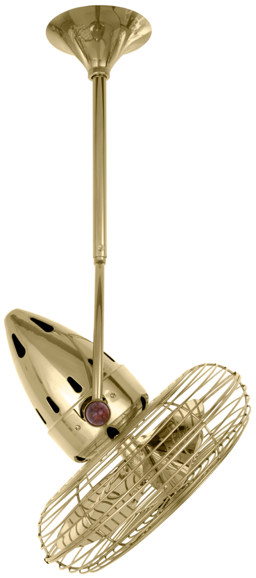 Matthews Fan Company Jarold Direcional Fan Indoor Ceiling Fans Matthews Fan Company 13" Polished Brass Polished Brass