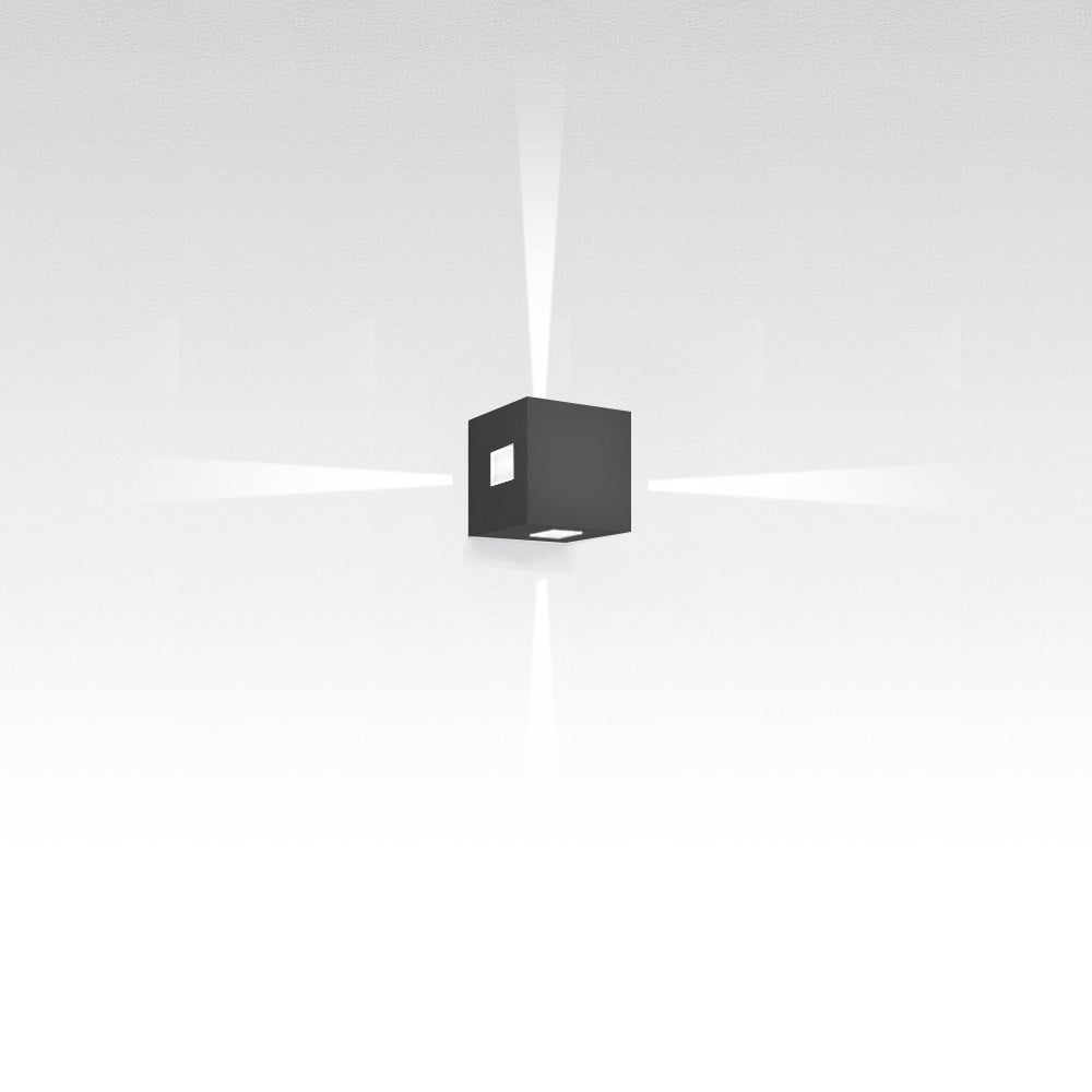 Artemide Effetto Square Wall Outdoor Wall Lights Artemide Gray 4 Beam Narrow 