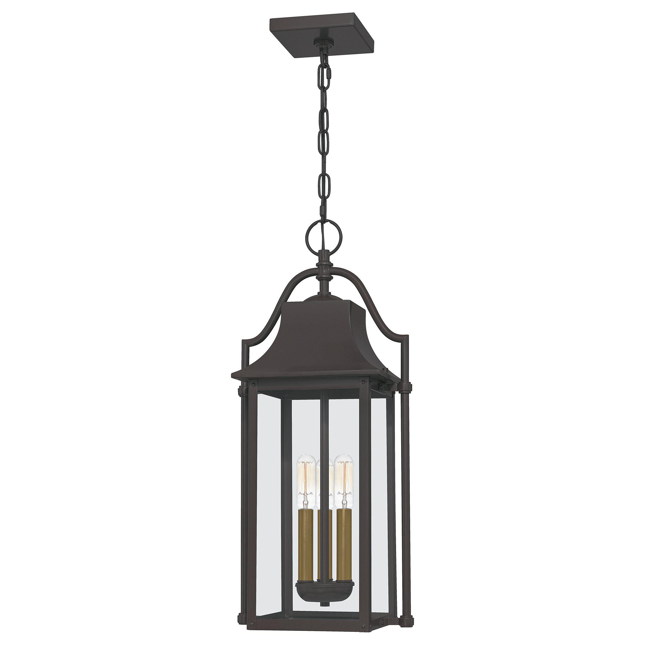 Quoizel  Manning Outdoor Lantern, Hanging Outdoor Light Fixture l Hanging Quoizel Western Bronze  