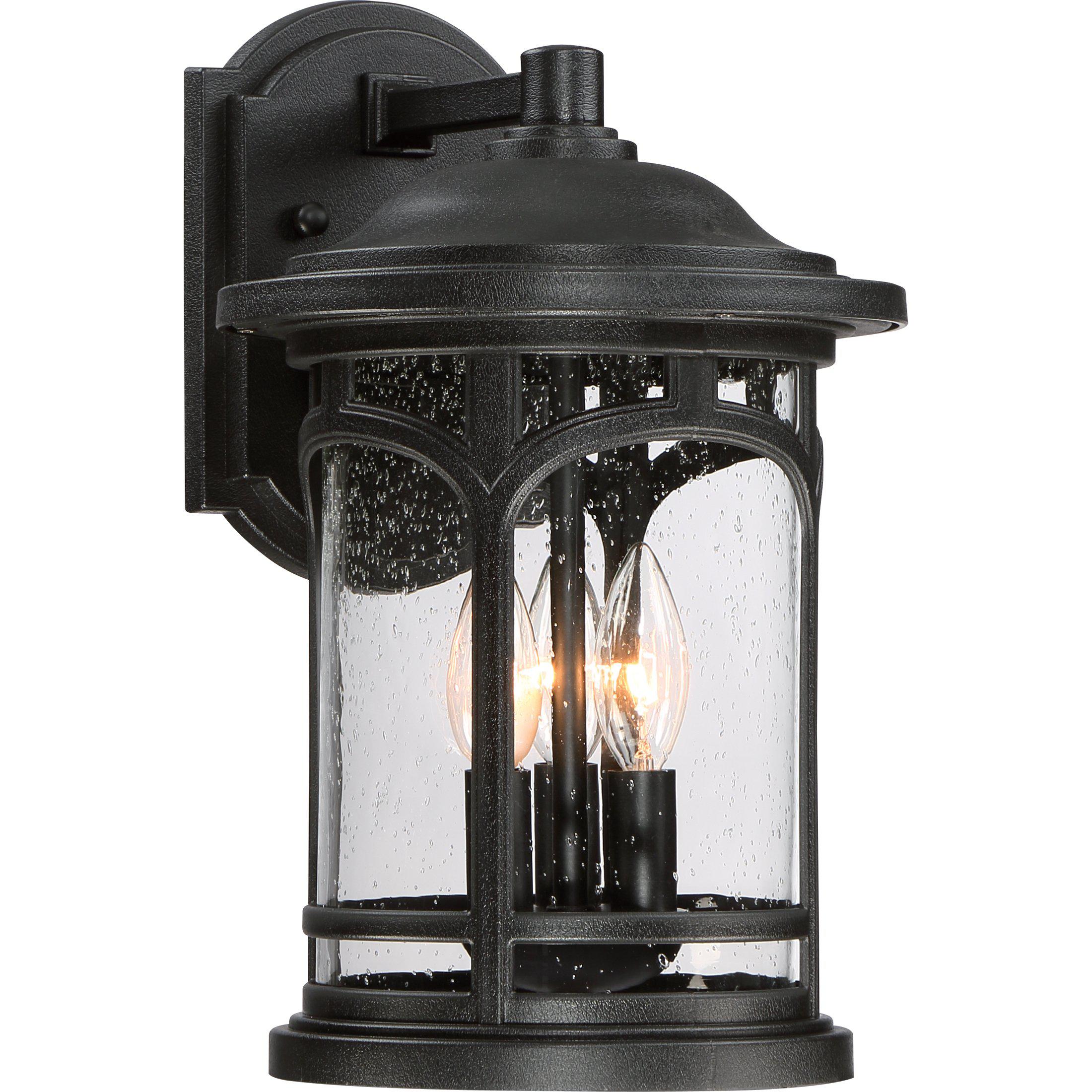 Quoizel  Marblehead Outdoor Lantern, Small 3 Light Outdoor l Wall Quoizel Mystic Black  