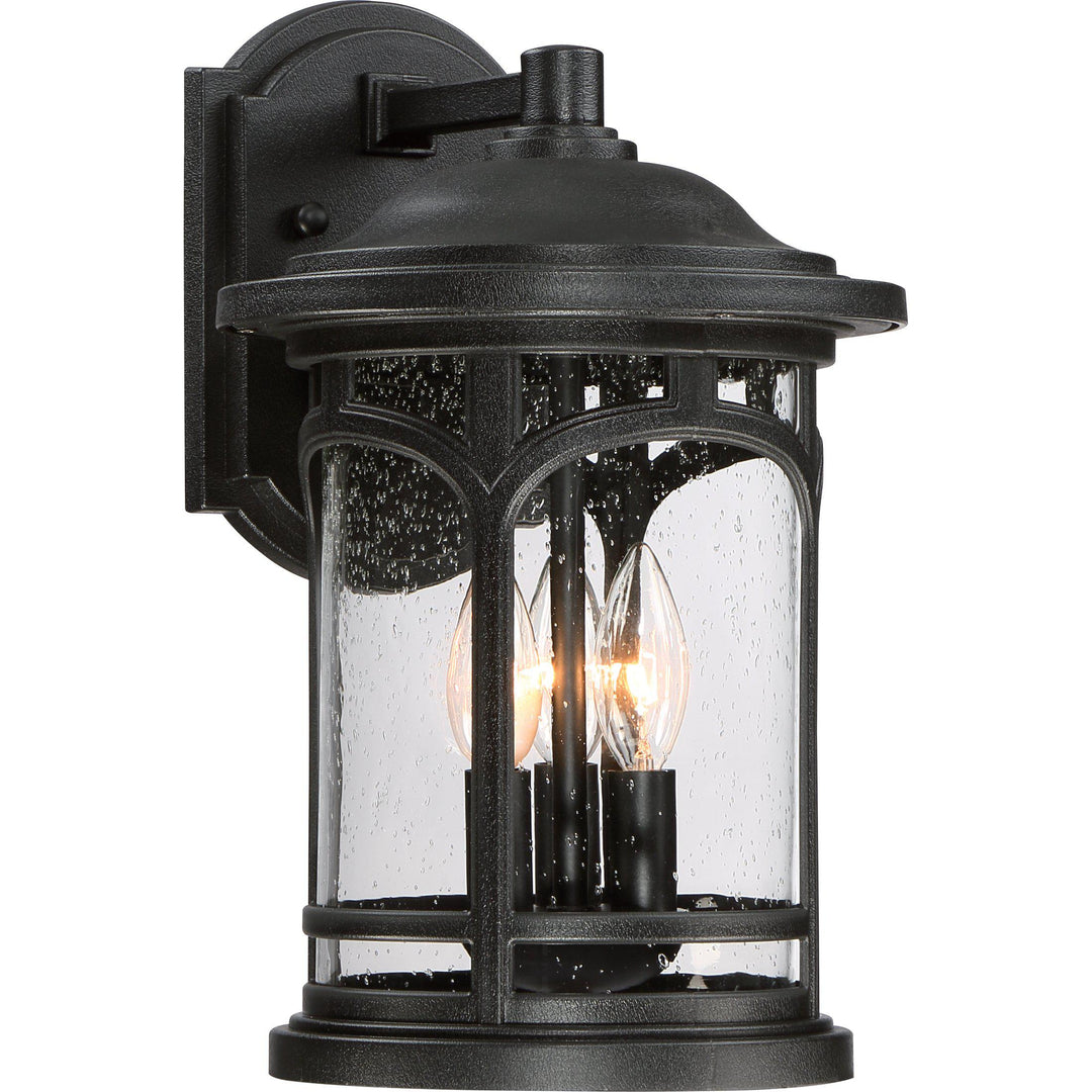 Quoizel Marblehead Outdoor Lantern, Small 3 Light Outdoor Wall Lights Quoizel Mystic Black