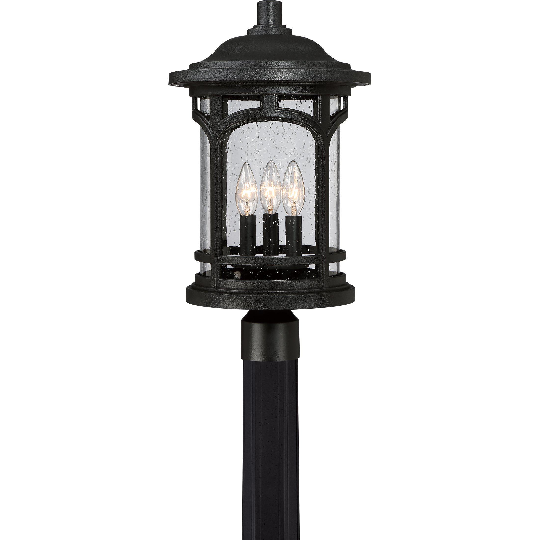 Quoizel  Marblehead Outdoor Lantern, Post Outdoor Light Fixture Quoizel Mystic Black  