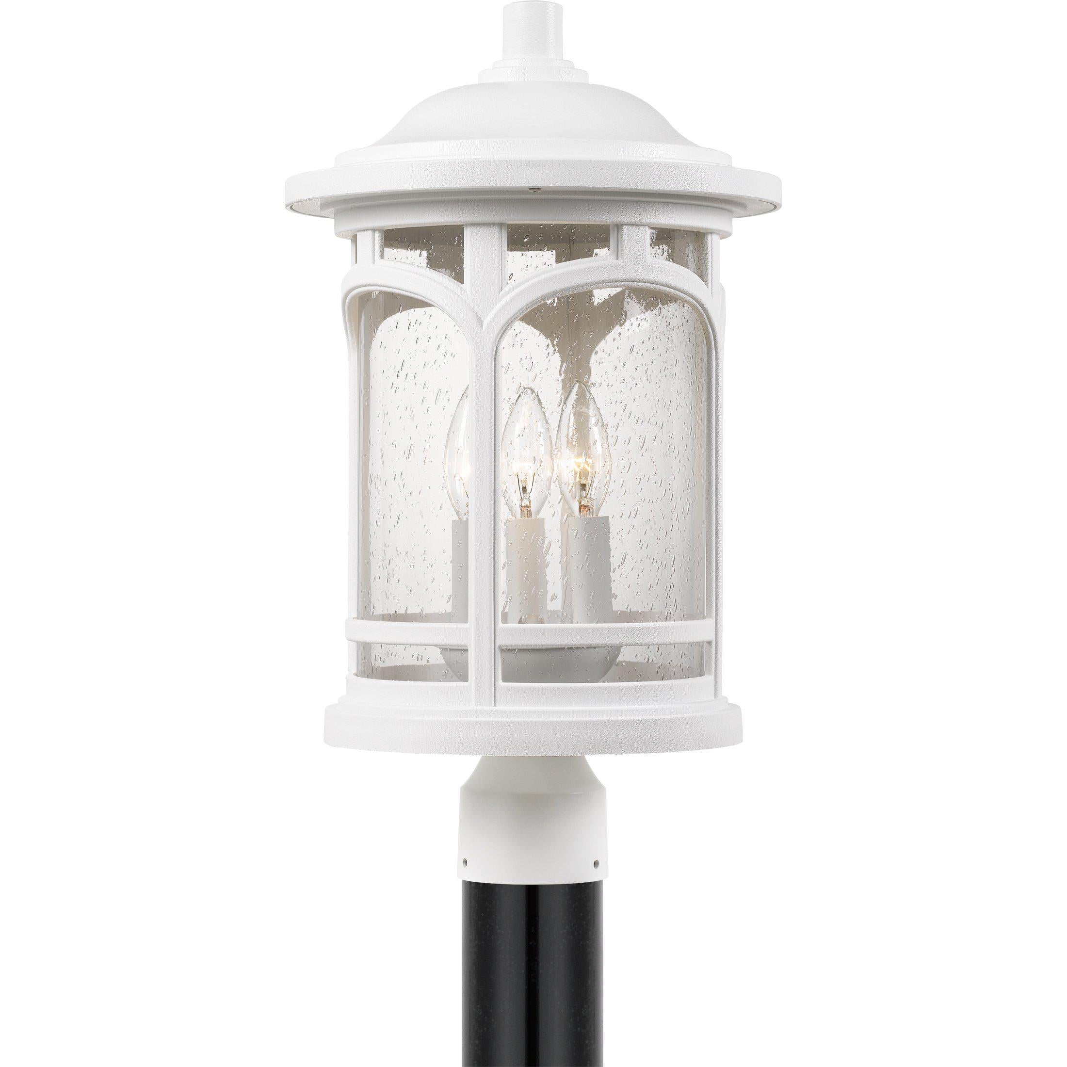 Quoizel  Marblehead Outdoor Lantern, Post Outdoor Light Fixture Quoizel White Lustre  