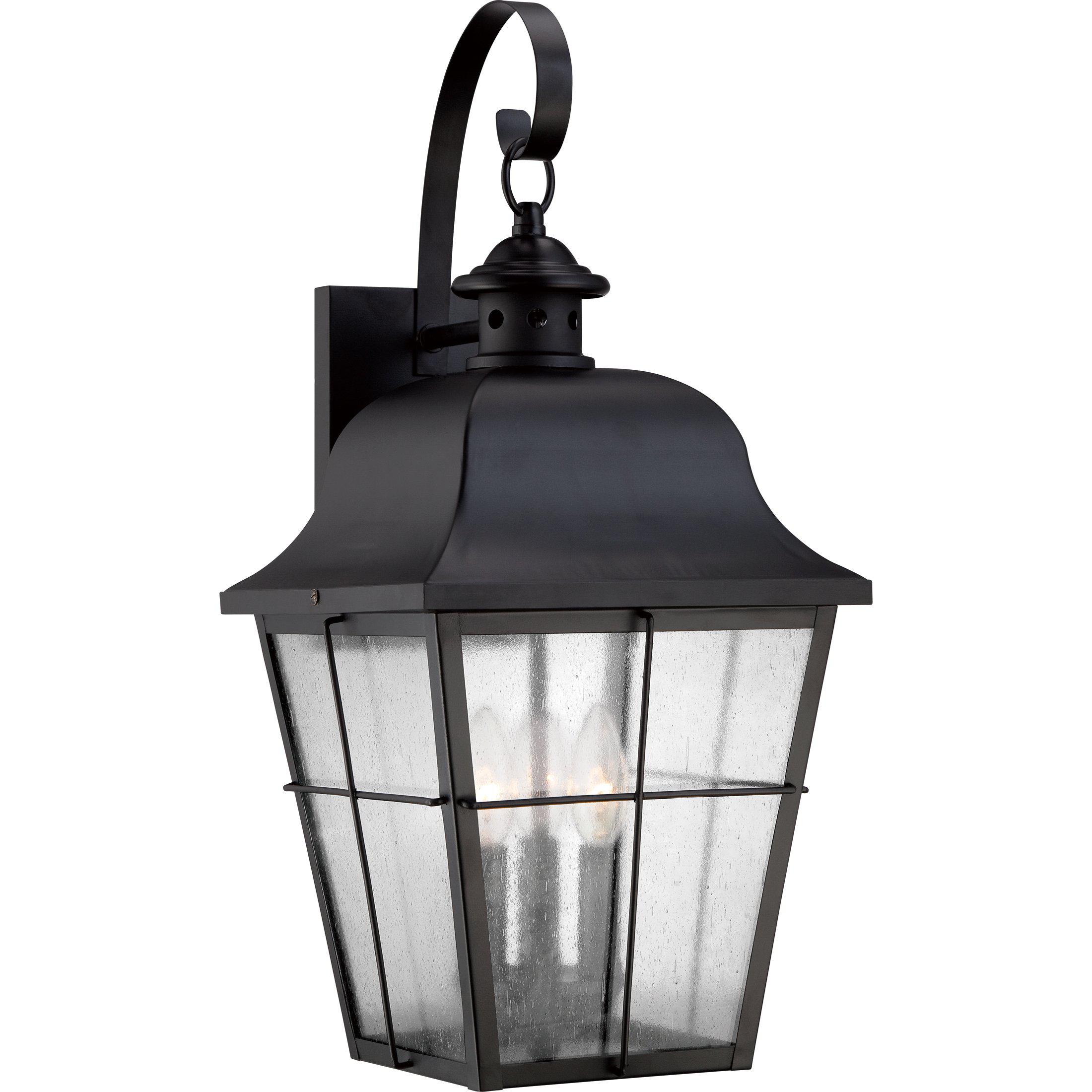 Quoizel  Millhouse Outdoor Lantern, Large Outdoor Light Fixture Quoizel Mystic Black  