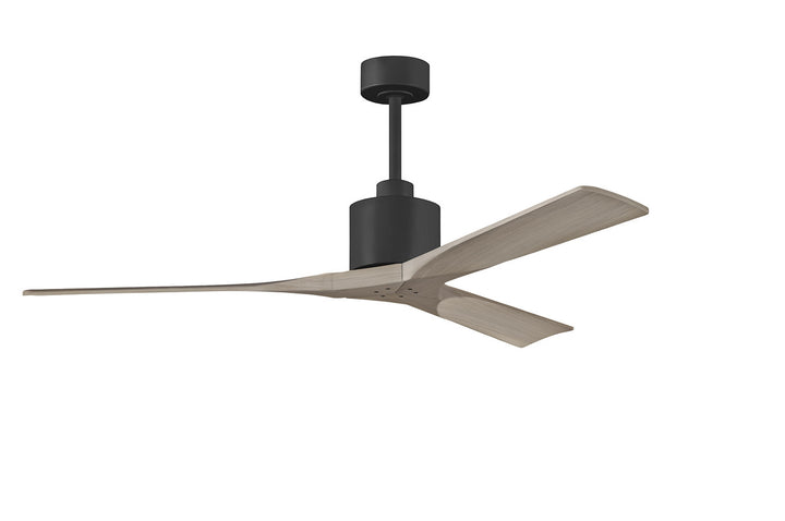 Matthews Fan Company Nan Ceiling Fan Indoor Ceiling Fans Matthews Fan Company 60" Matte Black Gray Ash