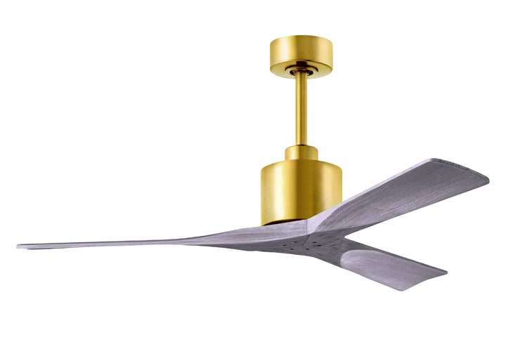 Matthews Fan Company Nan Ceiling Fan Indoor Ceiling Fans Matthews Fan Company 52" Brushed Brass Gray Ash