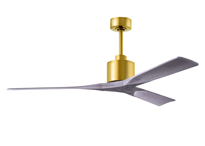 Matthews Fan Company Nan Ceiling Fan Indoor Ceiling Fans Matthews Fan Company 60" Brushed Brass Gray Ash