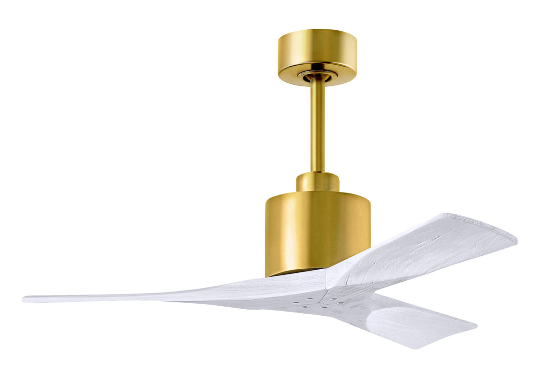 Matthews Fan Company Nan Ceiling Fan Indoor Ceiling Fans Matthews Fan Company 42" Brushed Brass Matte White