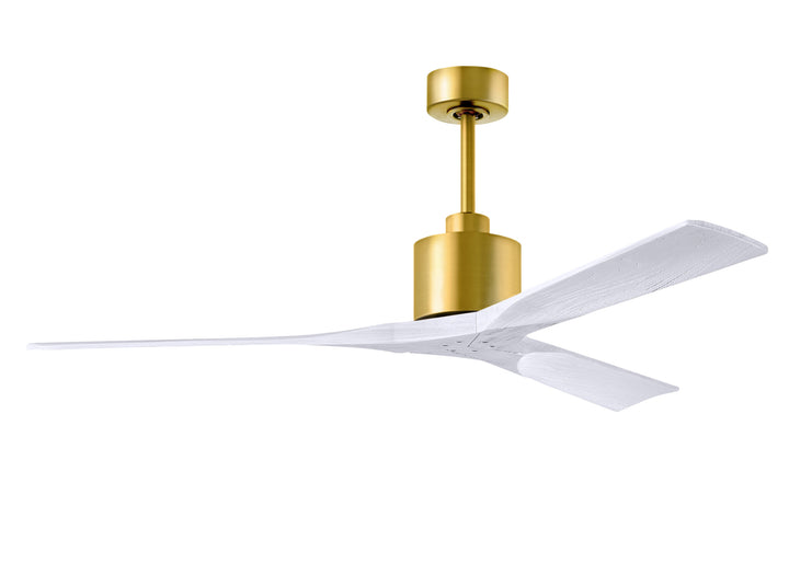 Matthews Fan Company Nan Ceiling Fan Indoor Ceiling Fans Matthews Fan Company 60" Brushed Brass Matte White