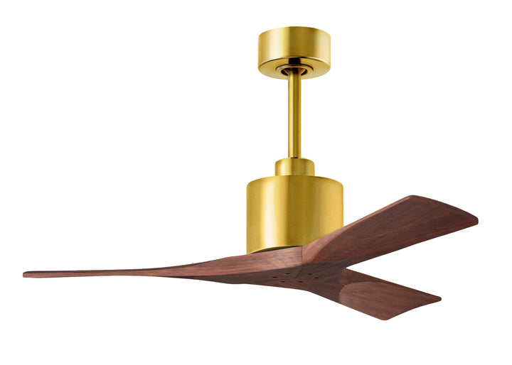 Matthews Fan Company Nan Ceiling Fan Indoor Ceiling Fans Matthews Fan Company 42" Brushed Brass Walnut