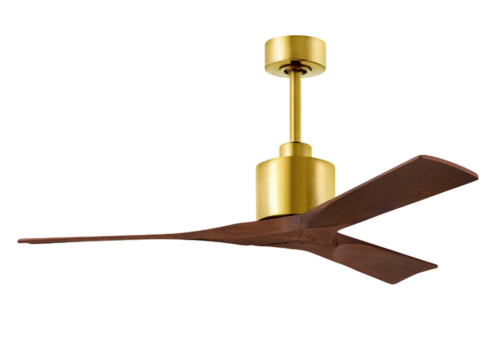 Matthews Fan Company Nan Ceiling Fan Indoor Ceiling Fans Matthews Fan Company 52" Brushed Brass Walnut