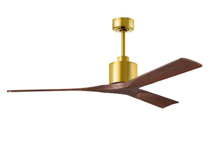 Matthews Fan Company Nan Ceiling Fan Indoor Ceiling Fans Matthews Fan Company 60" Brushed Brass Walnut