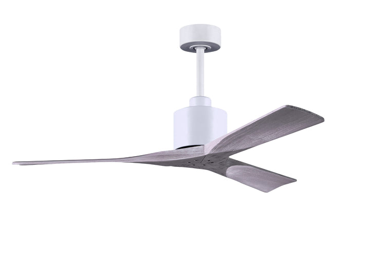 Matthews Fan Company Nan Ceiling Fan Indoor Ceiling Fans Matthews Fan Company 52" Matte White Barnwood Tone