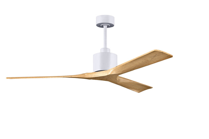 Matthews Fan Company Nan Ceiling Fan Indoor Ceiling Fans Matthews Fan Company 60" Matte White Light MapleTone