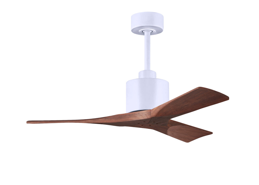 Matthews Fan Company Nan Ceiling Fan Indoor Ceiling Fans Matthews Fan Company 42" Matte White Walnut