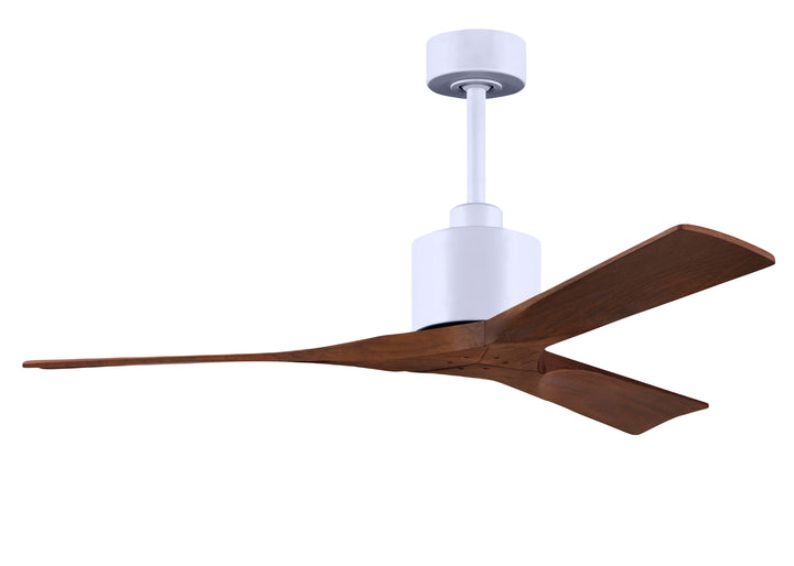 Matthews Fan Company Nan Ceiling Fan Indoor Ceiling Fans Matthews Fan Company 52" Matte White Walnut