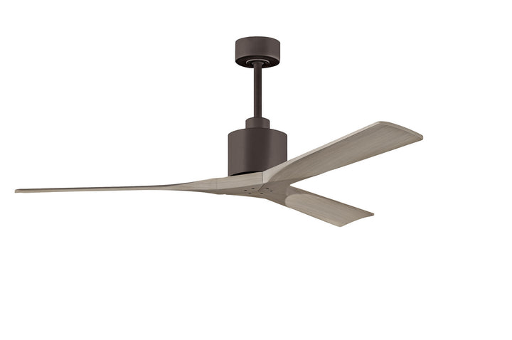 Matthews Fan Company Nan Ceiling Fan Indoor Ceiling Fans Matthews Fan Company 60" Textured Bronze Gray Ash