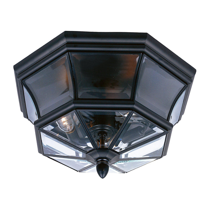 Quoizel  Newbury Outdoor Lantern, Flush Mount Outdoor Wall Lights Quoizel Mystic Black  