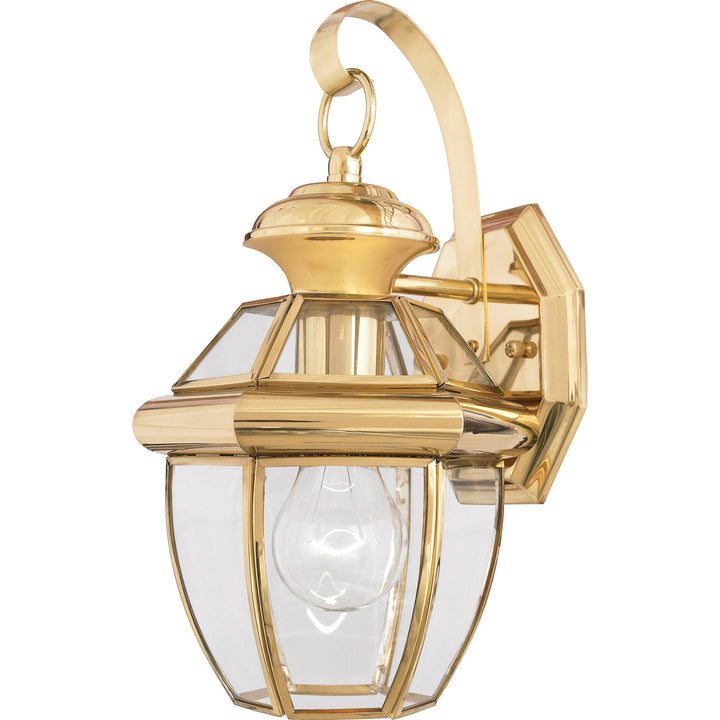 Quoizel  Newbury Outdoor Lantern, Small Outdoor Wall Lights Quoizel Polished Brass  