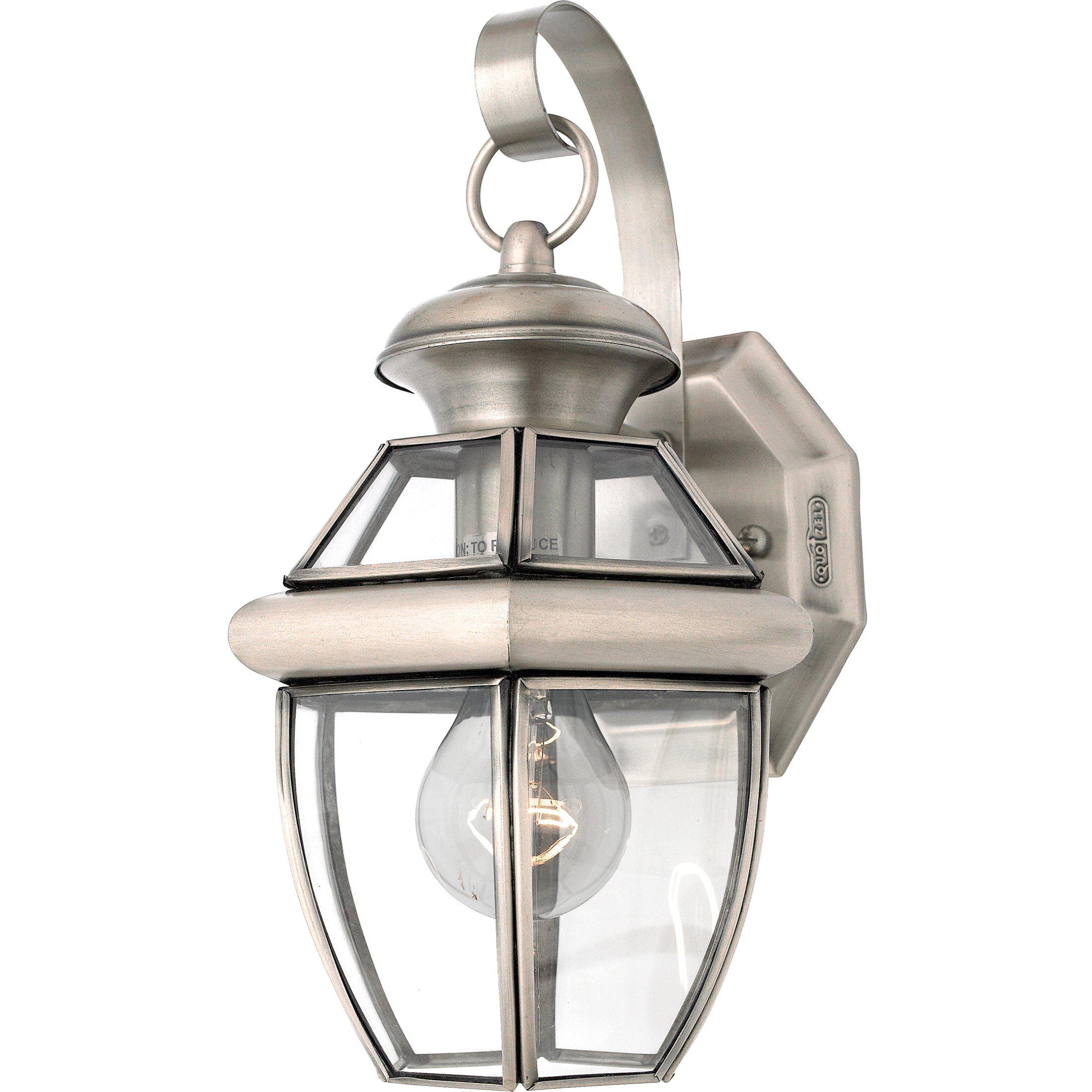 Quoizel  Newbury Outdoor Lantern, Small Outdoor Light Fixture Quoizel Pewter  