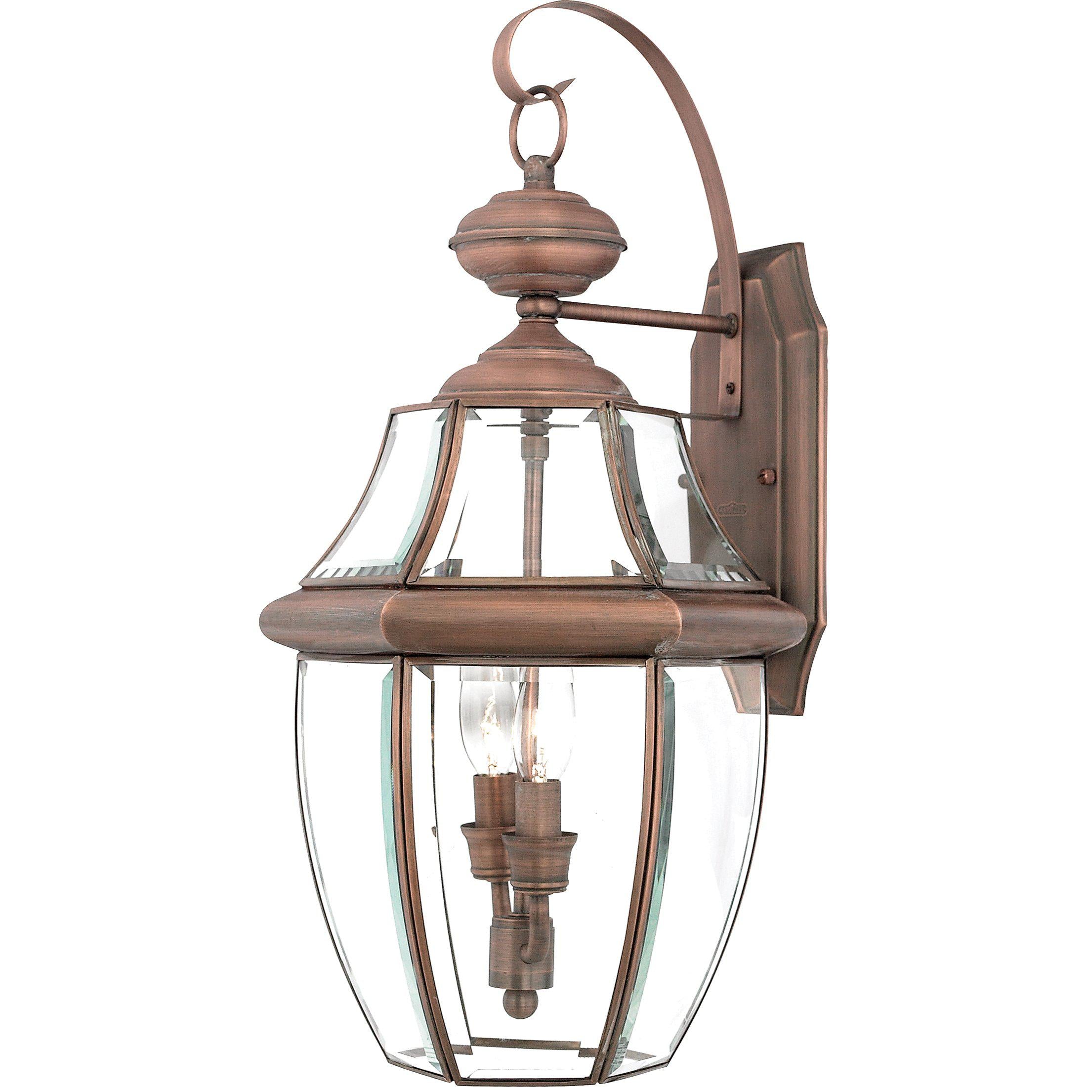 Quoizel  Newbury Outdoor Lantern, Large Outdoor l Wall Quoizel Aged Copper  