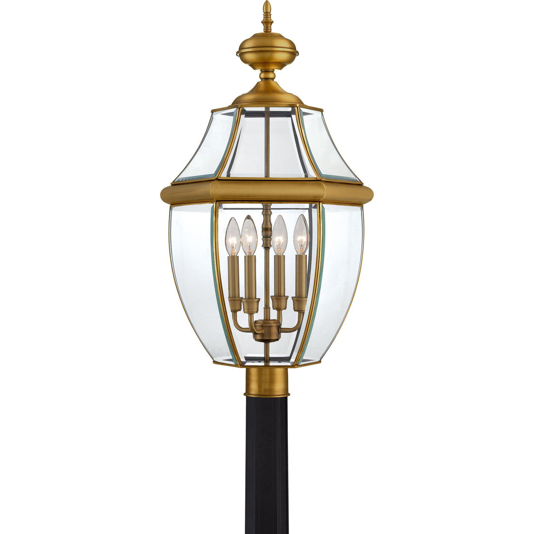 Quoizel  Newbury Outdoor Lantern, Post Large Pier & Post Mount Lights Quoizel Antique Brass  