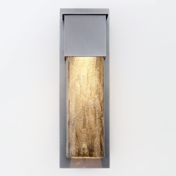 Hammerton Outdoor Short Square Cover Sconce with Glass