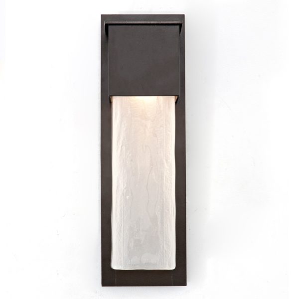 Hammerton Outdoor Short Square Cover Sconce with Glass