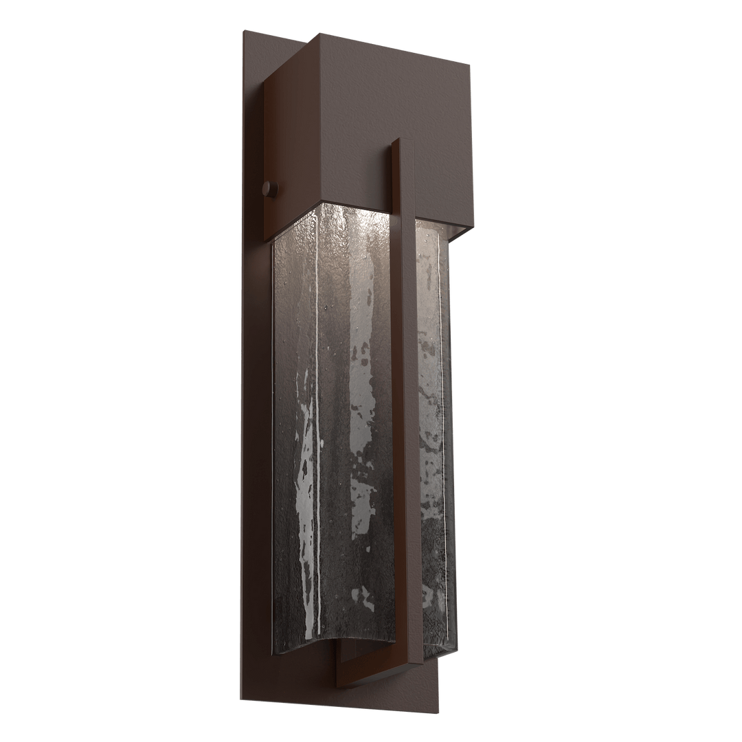 Hammerton Studio Square Outdoor Cover Sconce Outdoor Wall Lights Hammerton Studio 16 Statuary Bronze (Outdoor) Smoke Granite