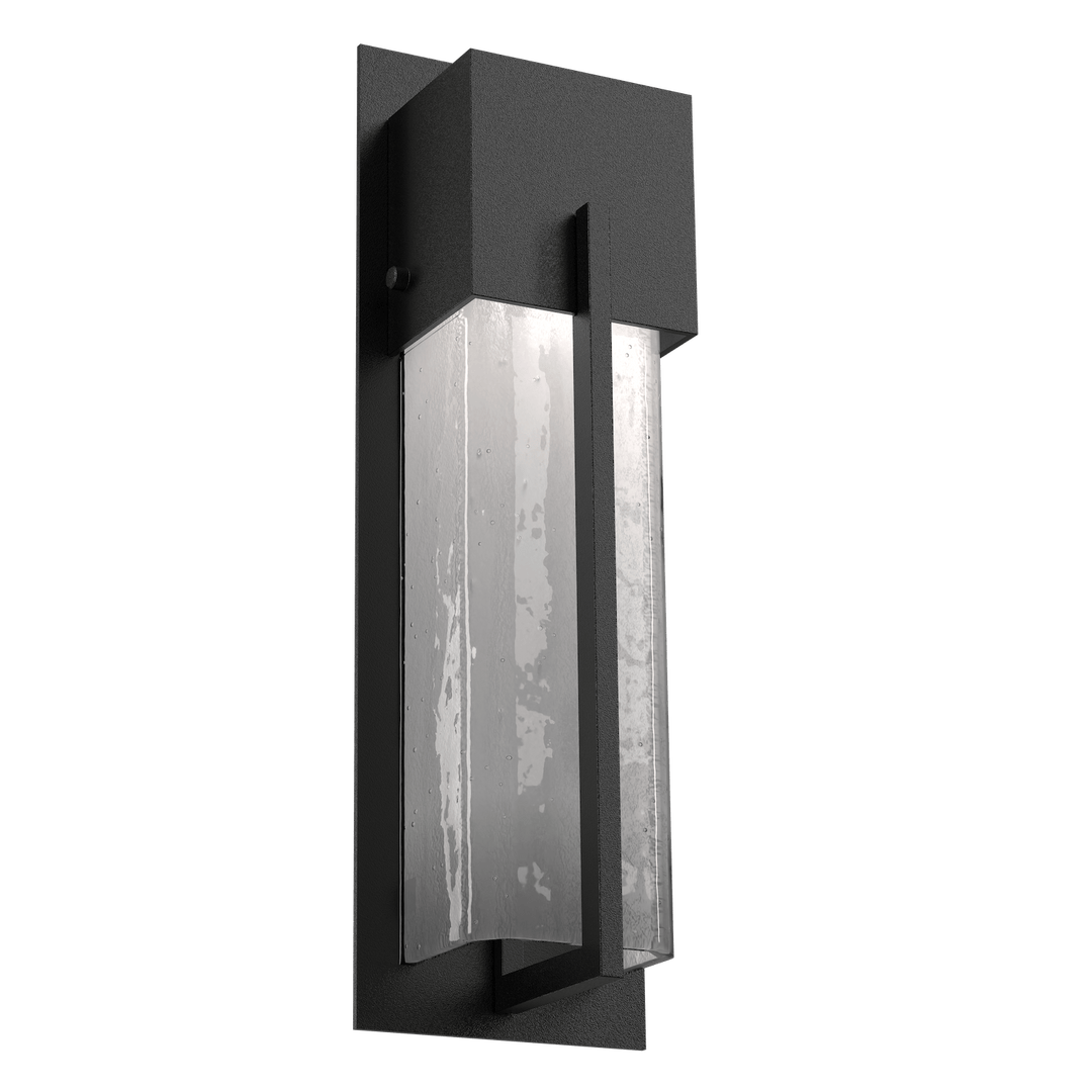 Hammerton Studio Square Outdoor Cover Sconce Outdoor Wall Lights Hammerton Studio 16 Textured Black (Outdoor) Frosted Granite