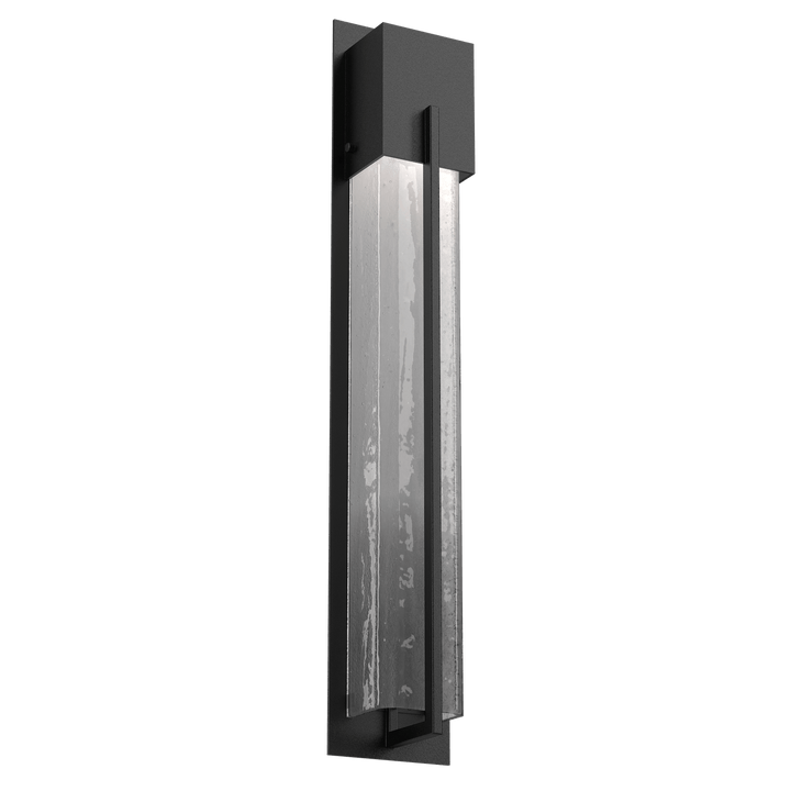 Hammerton Studio Square Outdoor Cover Sconce Outdoor Wall Lights Hammerton Studio 29 Textured Black (Outdoor) Frosted Granite