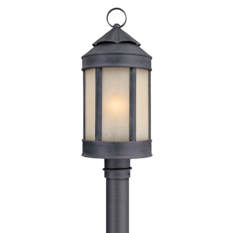 Troy Lighting ANDERSONS FORGE 1LT POST LANTERN LARGE P1465 Outdoor l Post/Pier Mounts Troy Lighting ANTIQUE IRON  