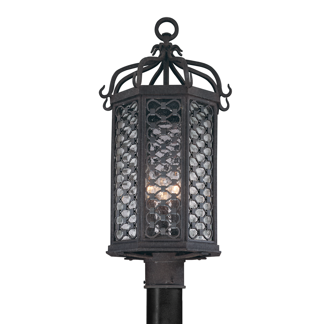 Troy Lighting LOS OLIVOS 3LT POST LANTERN MEDIUM P2375I Pier & Post Mount Lights Troy Lighting OLD IRON  