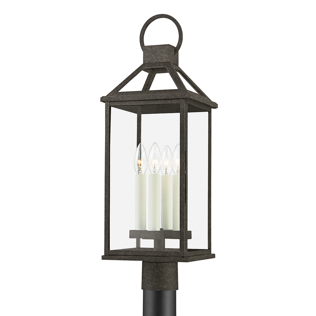 Troy Lighting 4 LIGHT LARGE EXTERIOR POST P2745 Pier & Post Mount Lights Troy Lighting FRENCH IRON  