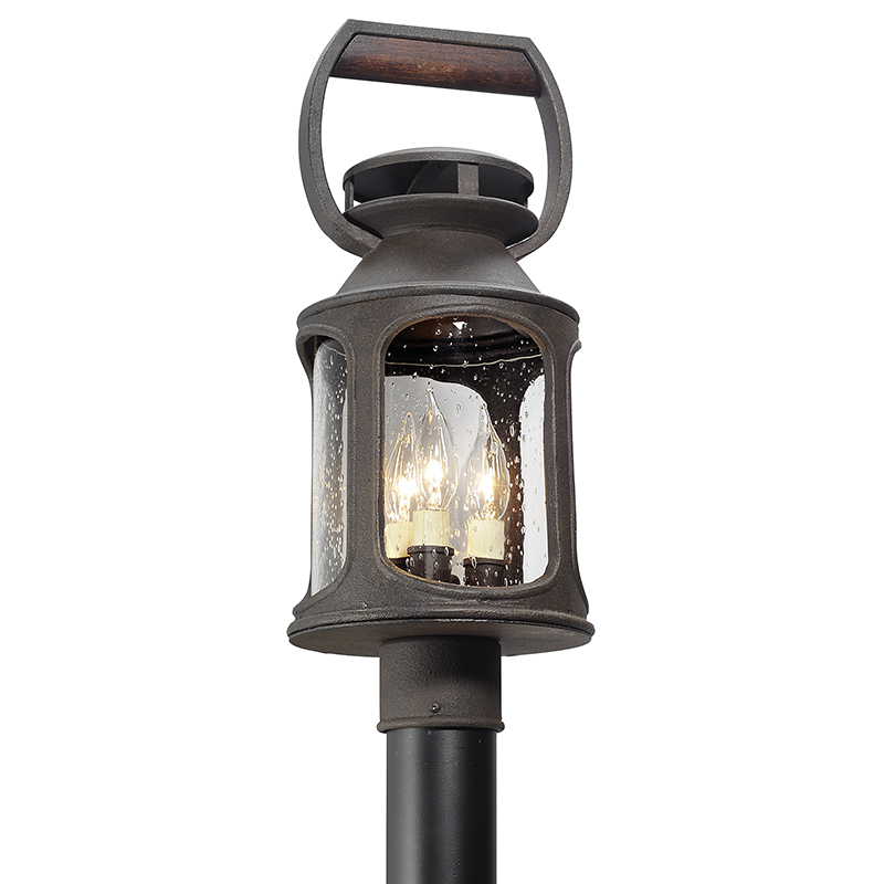 Troy Lighting OLD TRAIL 3LT POST MEDIUM P4515 Pier & Post Mount Lights Troy Lighting CENTENNIAL RUST  