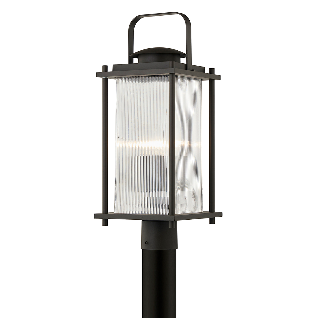 Troy Lighting JAMES BAY 1LT POST P7315 Pier & Post Mount Lights Troy Lighting BRONZE  