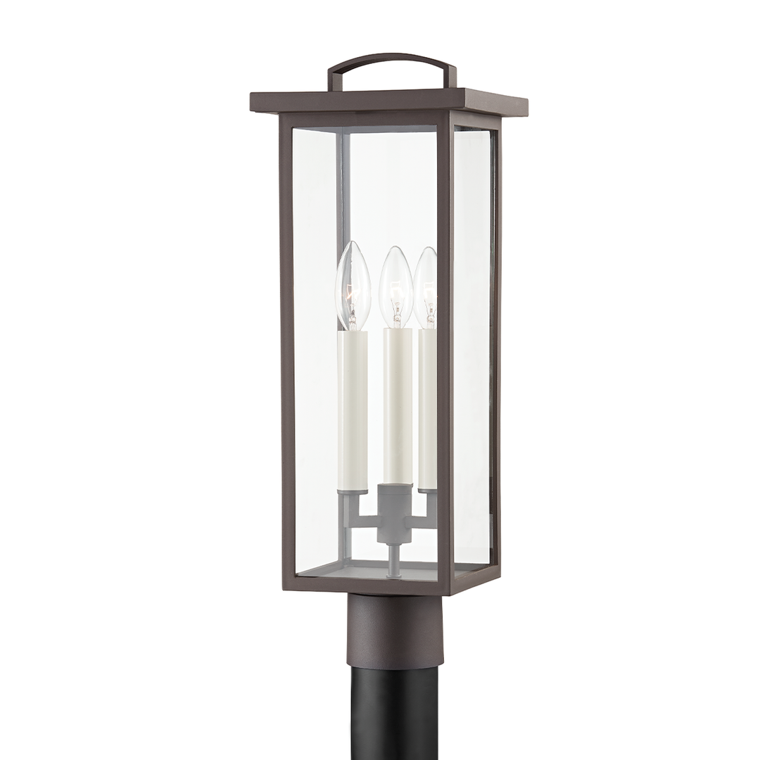 Troy EDEN 3 LIGHT EXTERIOR POST P7524 Pier & Post Mount Lights Troy Lighting TEXTURED BRONZE